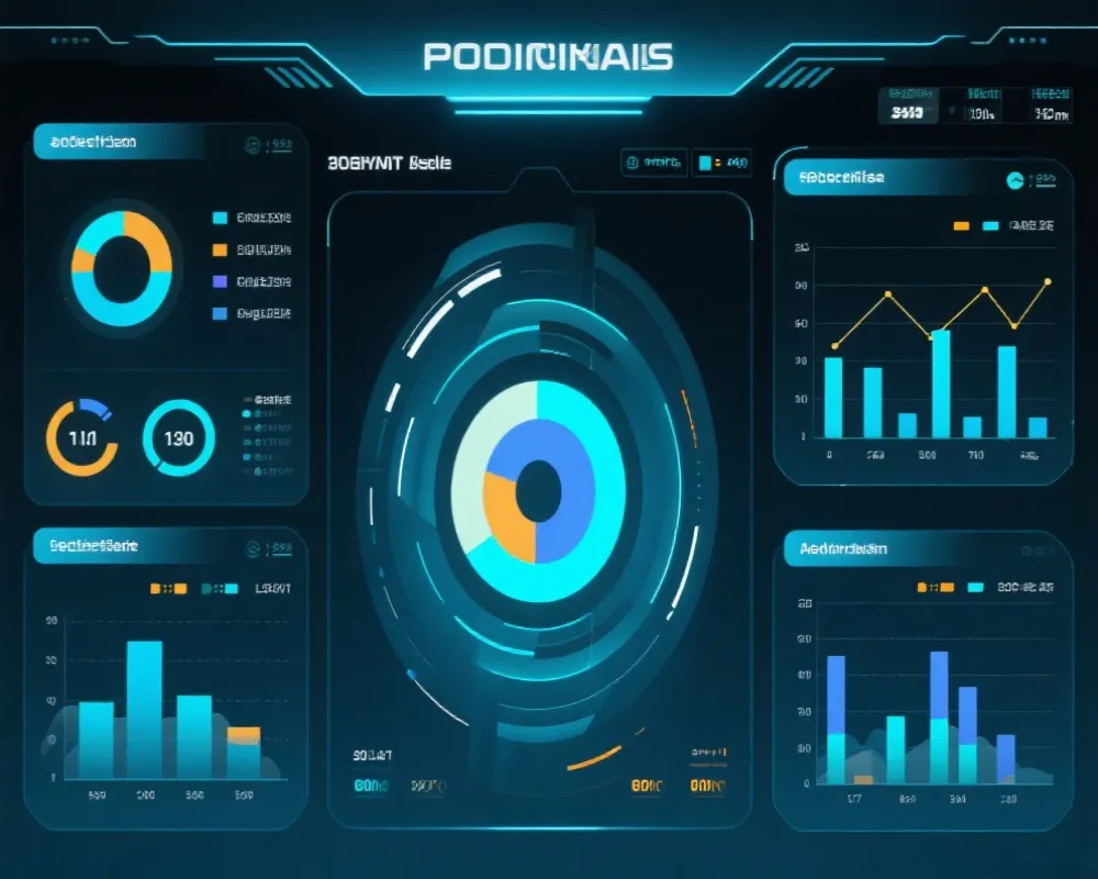 多图表联动分析界面示意图